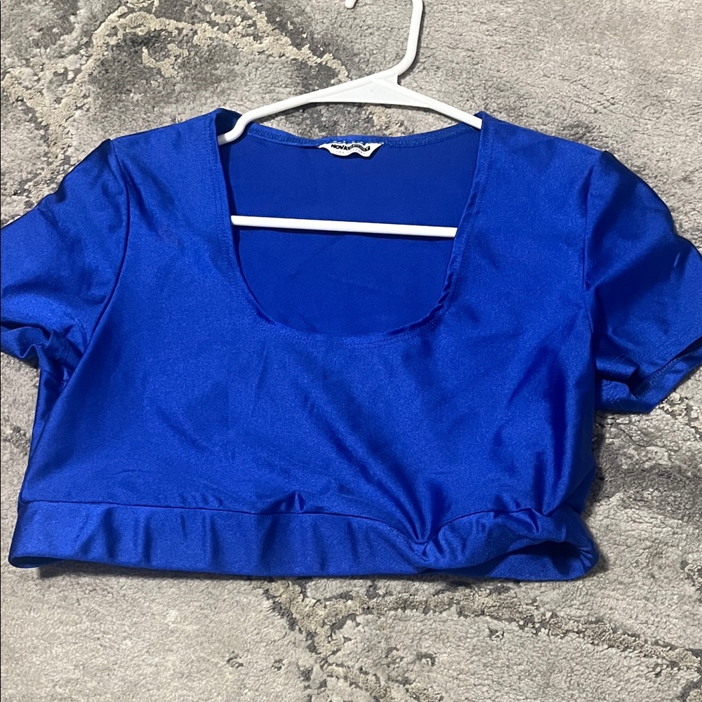 Elegant Royal Blue Women's Crop Top